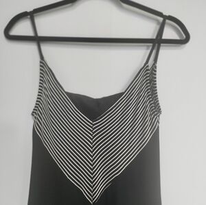 Vintage inspired black and white strap dress